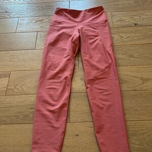 Old navy athletic leggings, high rise. They are a bubble gum pink.